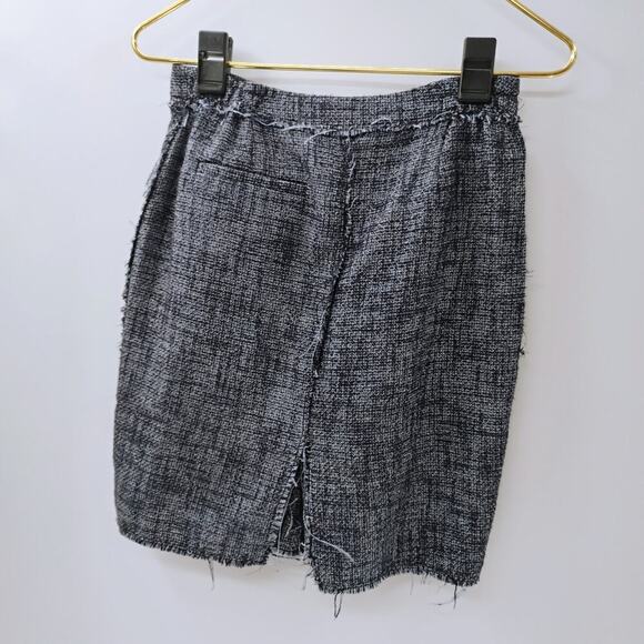ALEXANDER McQUEEN Tweed Wrap Pleated Skirt with Belt Dark Gray size 38 F/S EUC - Picture 12 of 16